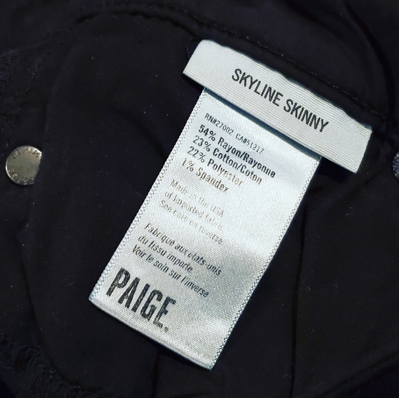 Paige Black Shadow Skyline Skinny Jeans - Picture 7 of 8